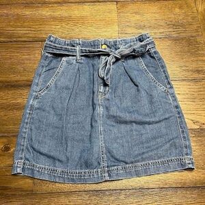 American Eagle Outfitters Blue A-line Mini Skirt Tie Front